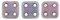 CzechMates QuadraTile 6mm Czech Glass Four Hole Bead, Luster - Opaque Amethyst